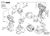 Bosch 3 601 JA1 400 Gdr 14,4 V-Li Impact Wrench 14.4 V / Eu Spare Parts